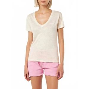 NEW MC2 SAINT BARTH eloise linen tee in off white